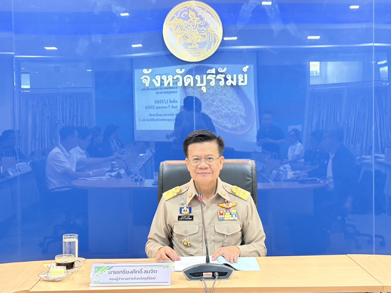 title - วันอังคารที่ 7 เมษายน 2569 เวลา 09.30 น. ส.ป.ก.บุรีรัมย์ จัดประชุมหารือแนวทางการขับเคลื่อนการพัฒนาข้าวปะกาอำปึล แบบบูรณาการเพื่อยกระดับข้าวพื้นถิ่นสู่ตลาดพรีเมียม